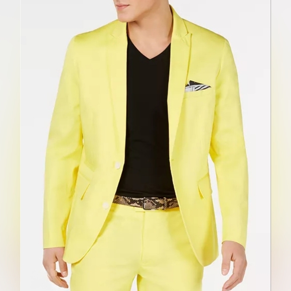 $130 NWT INC International Concepts Men's L Slim-Fit Blazer Suit Jacket Tropical